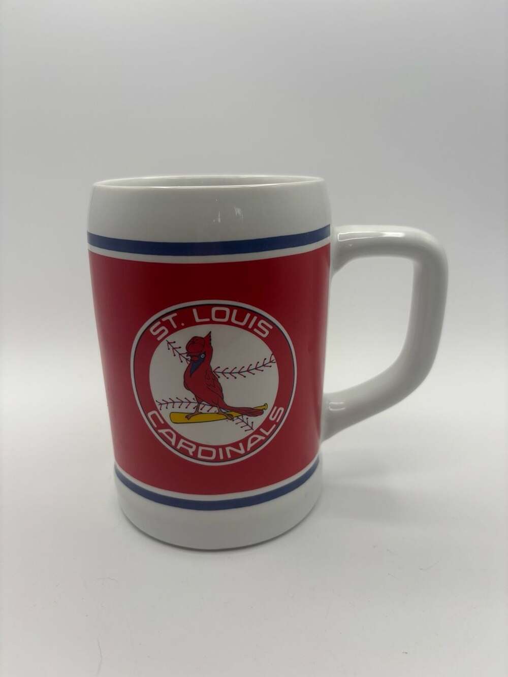 Vintage 90s Rare St Louis Cardinals Retro Logo Team Mug Stein Team Logo Beer